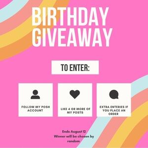 Birthday Giveaway announcement 🎉